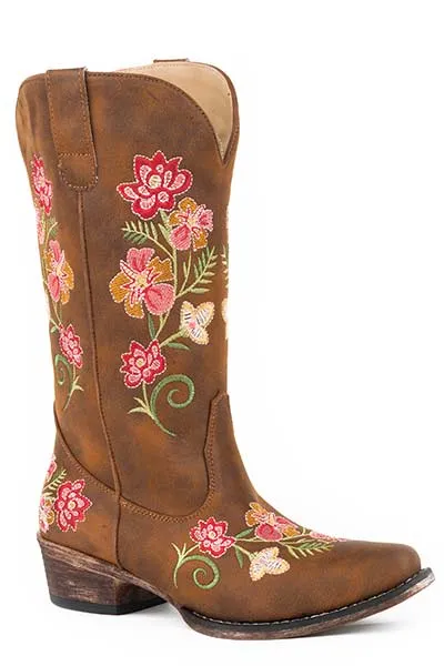 Roper Ladies Snip Toe Riley Floral Boot Style 09-021-1566-2420