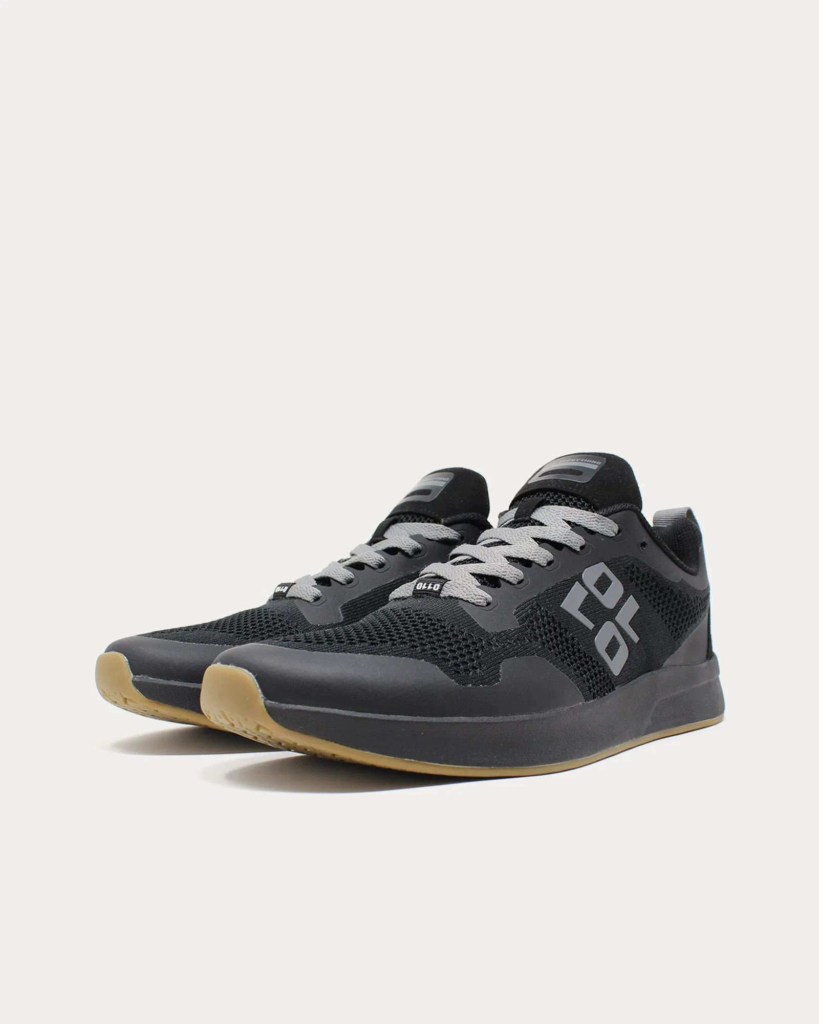 SapienX Stealth Black Low Top Sneakers