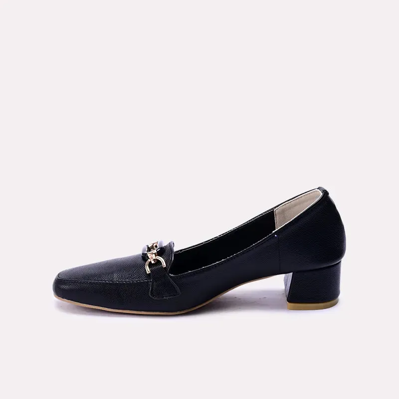 Serafina Black Casual Heel Pumps 0431163