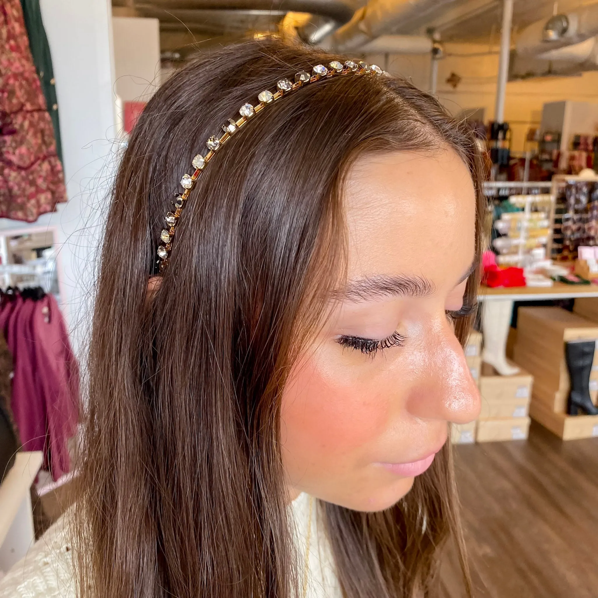 Skinny Multi Crystal Headband
