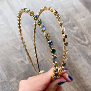 Skinny Multi Crystal Headband