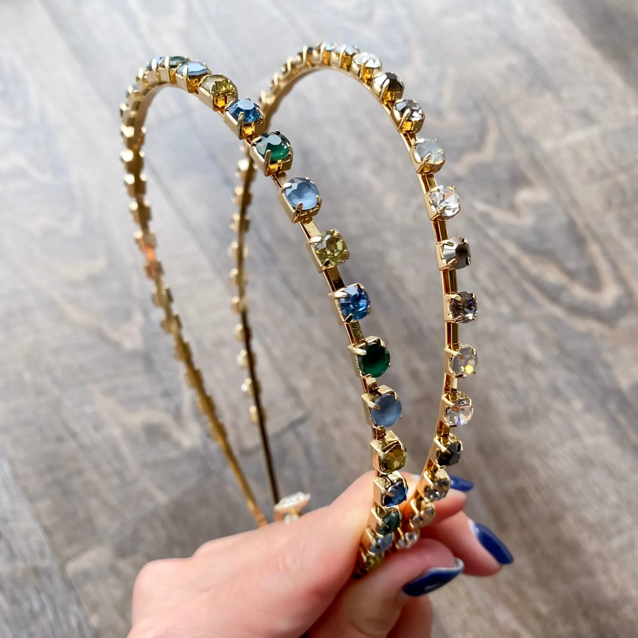 Skinny Multi Crystal Headband