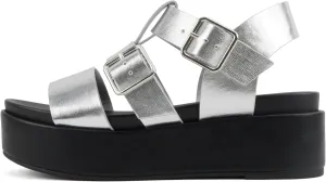 Soda STELLAR ~ Women Flatform Multi Strap Double Buckle Open Toe Ankle Strap Platform Wedge Sandals