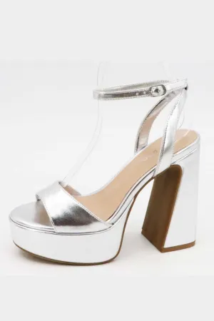 Starlit Heels PU Boa-02 (Silver)