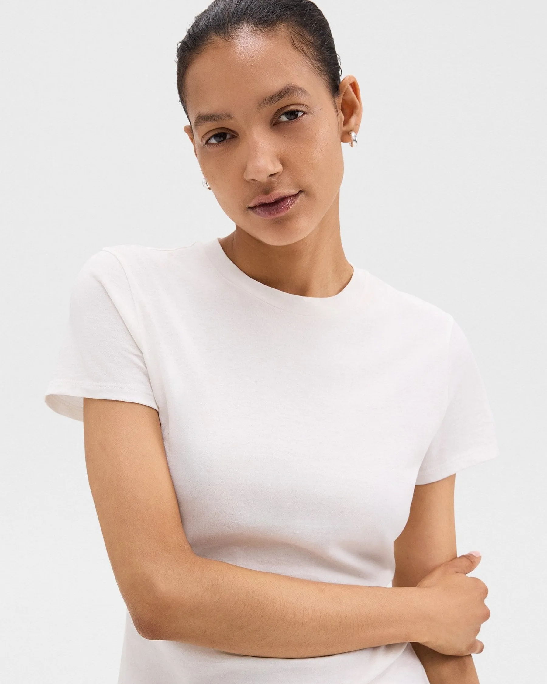 Theory Tiny Tee in Organic Cotton - White