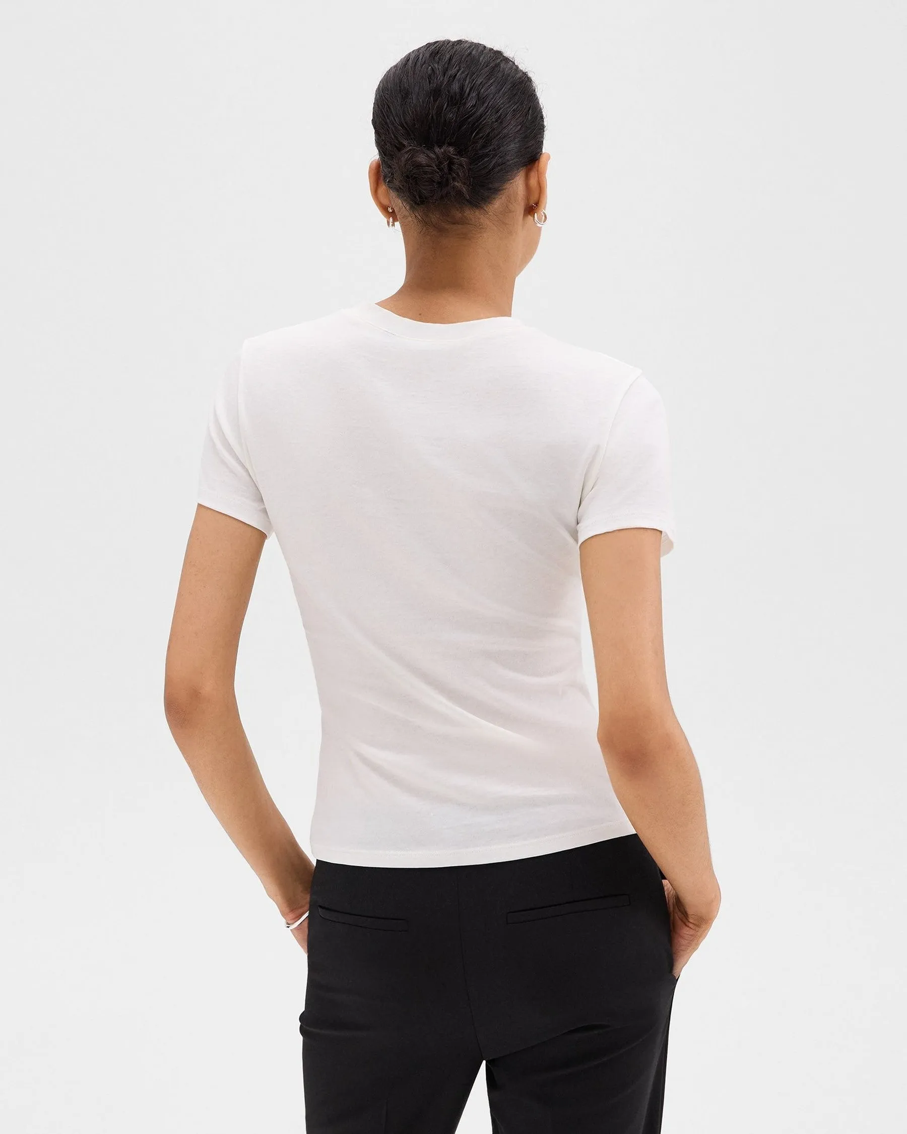 Theory Tiny Tee in Organic Cotton - White