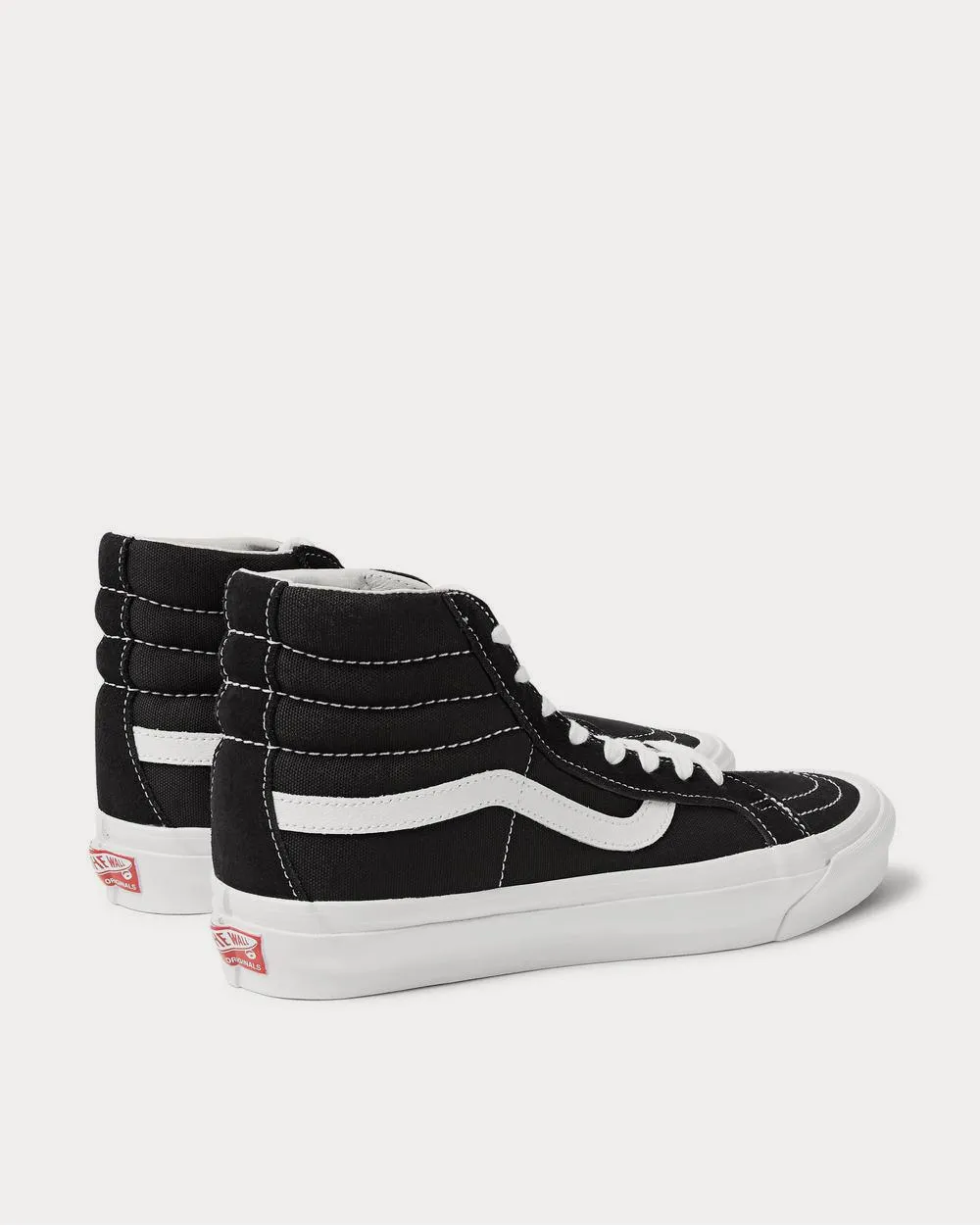 UA OG SK8-Hi LX Leather-Trimmed Canvas High-Top  Black high top sneakers