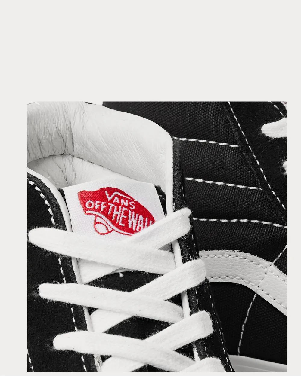UA OG SK8-Hi LX Leather-Trimmed Canvas High-Top  Black high top sneakers