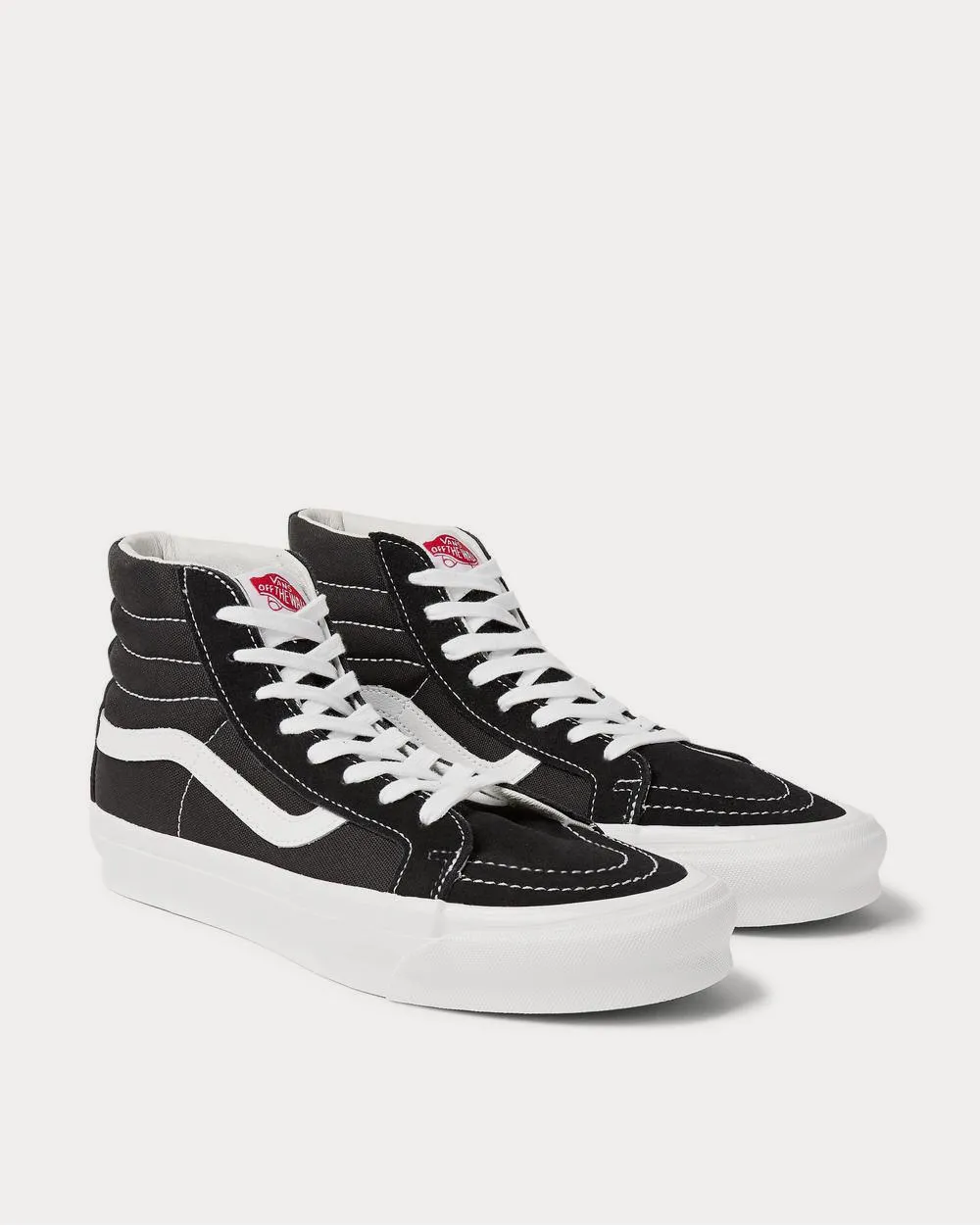 UA OG SK8-Hi LX Leather-Trimmed Canvas High-Top  Black high top sneakers