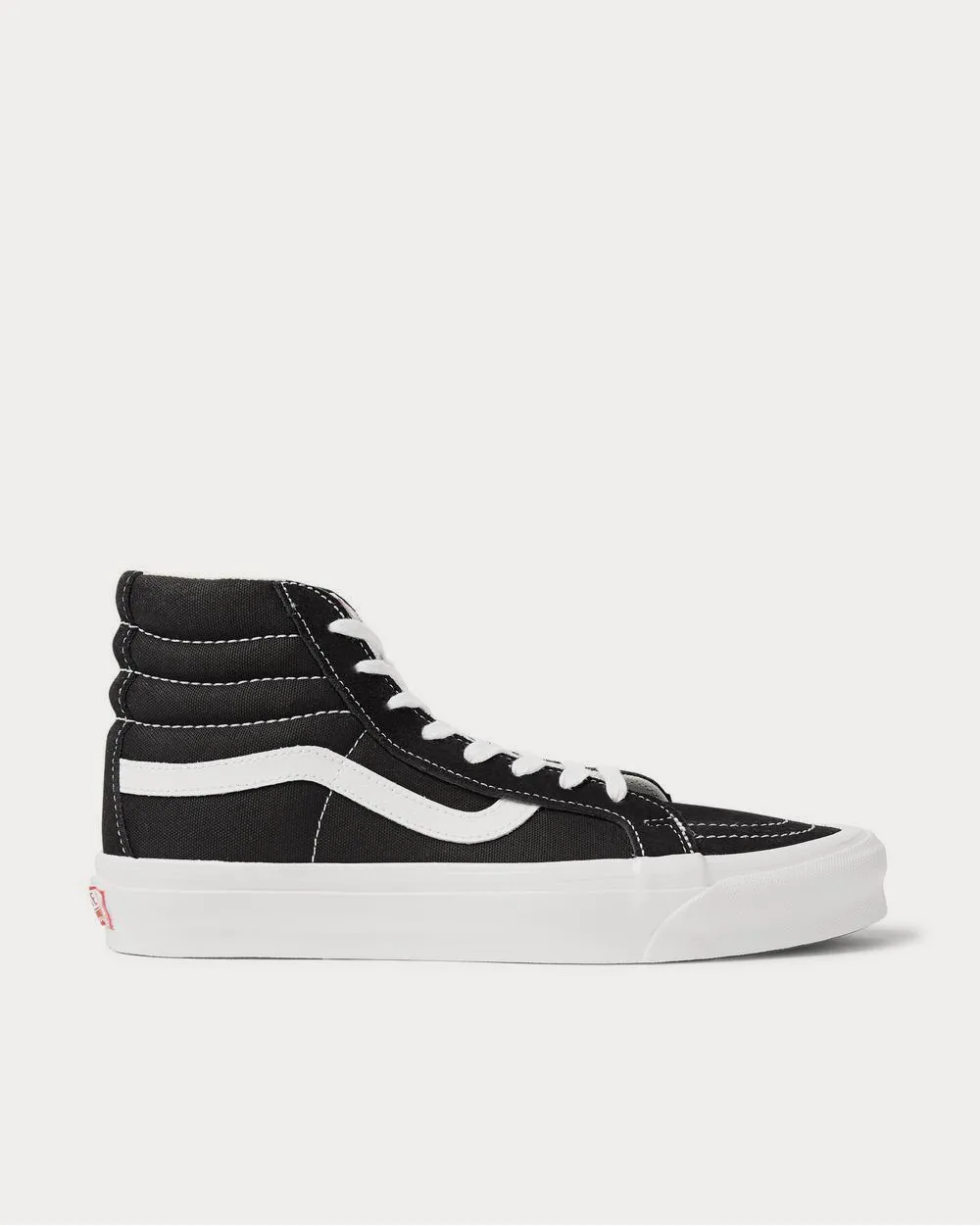 UA OG SK8-Hi LX Leather-Trimmed Canvas High-Top  Black high top sneakers