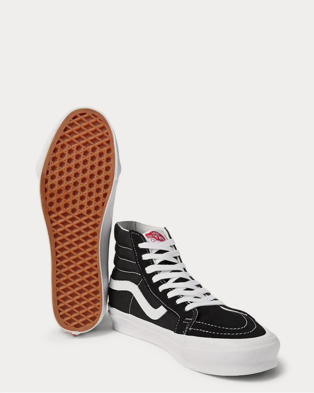 UA OG SK8-Hi LX Leather-Trimmed Canvas High-Top  Black high top sneakers