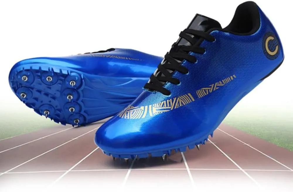 Unisex Track and Field Shoes with 8 Nails Spikes, Training Competition Athletics Sprint Spikes Shoes, Long Jumping Athletics Shoes for Men, Women, Boys and Girls