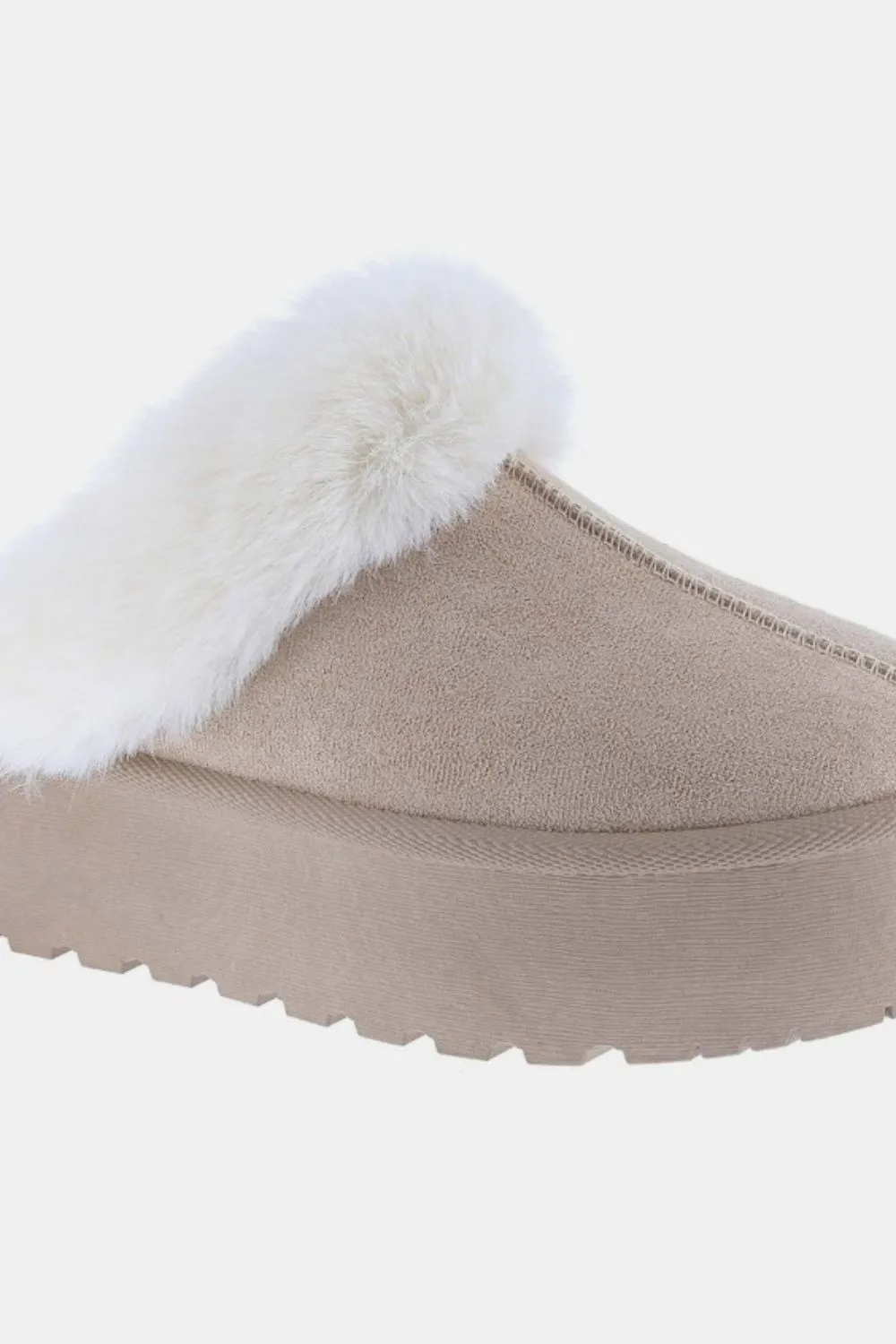 Weeboo Thick Bottom Fur Trim Snow Slippers - Gift Idea