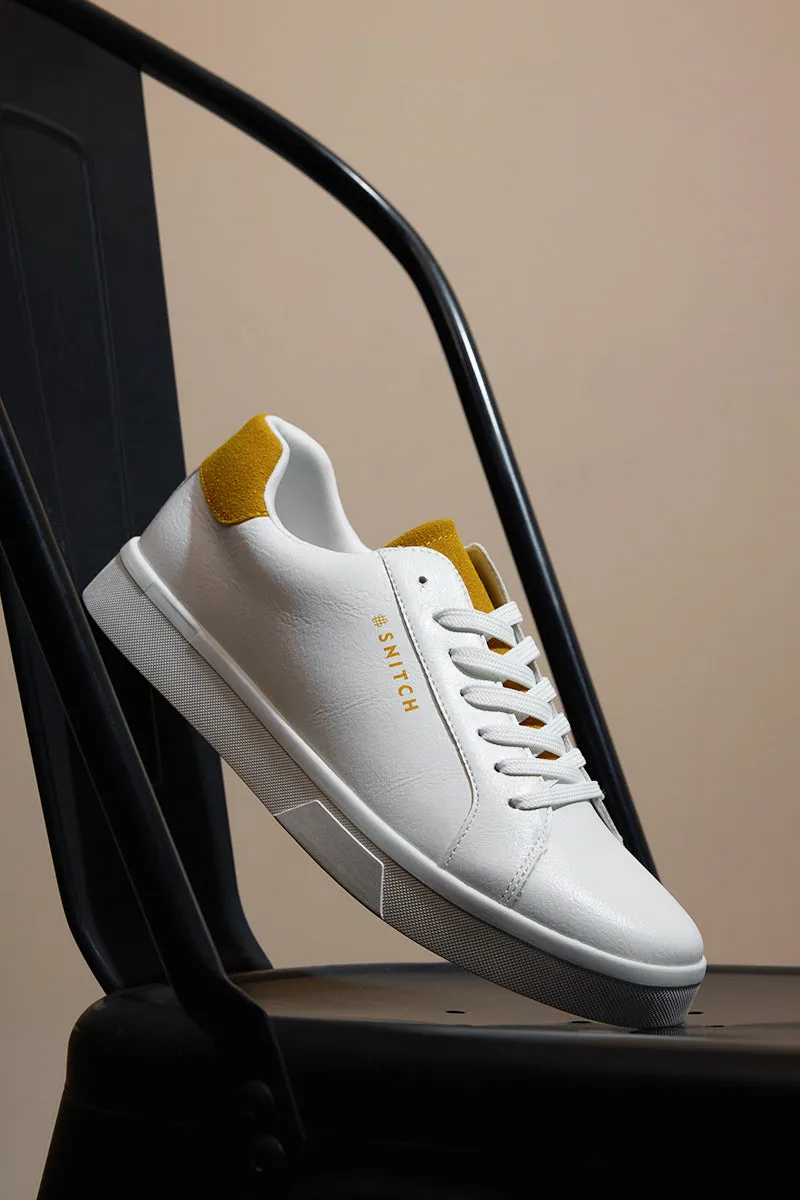 White Solid Sneakers
