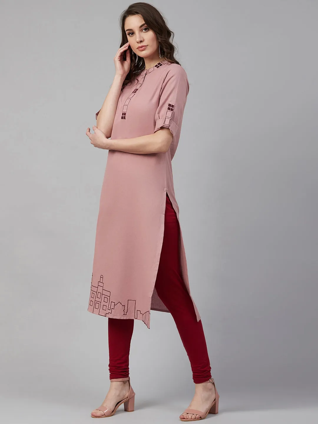 Women Dusty Straight Kurta
