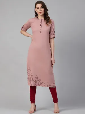 Women Dusty Straight Kurta