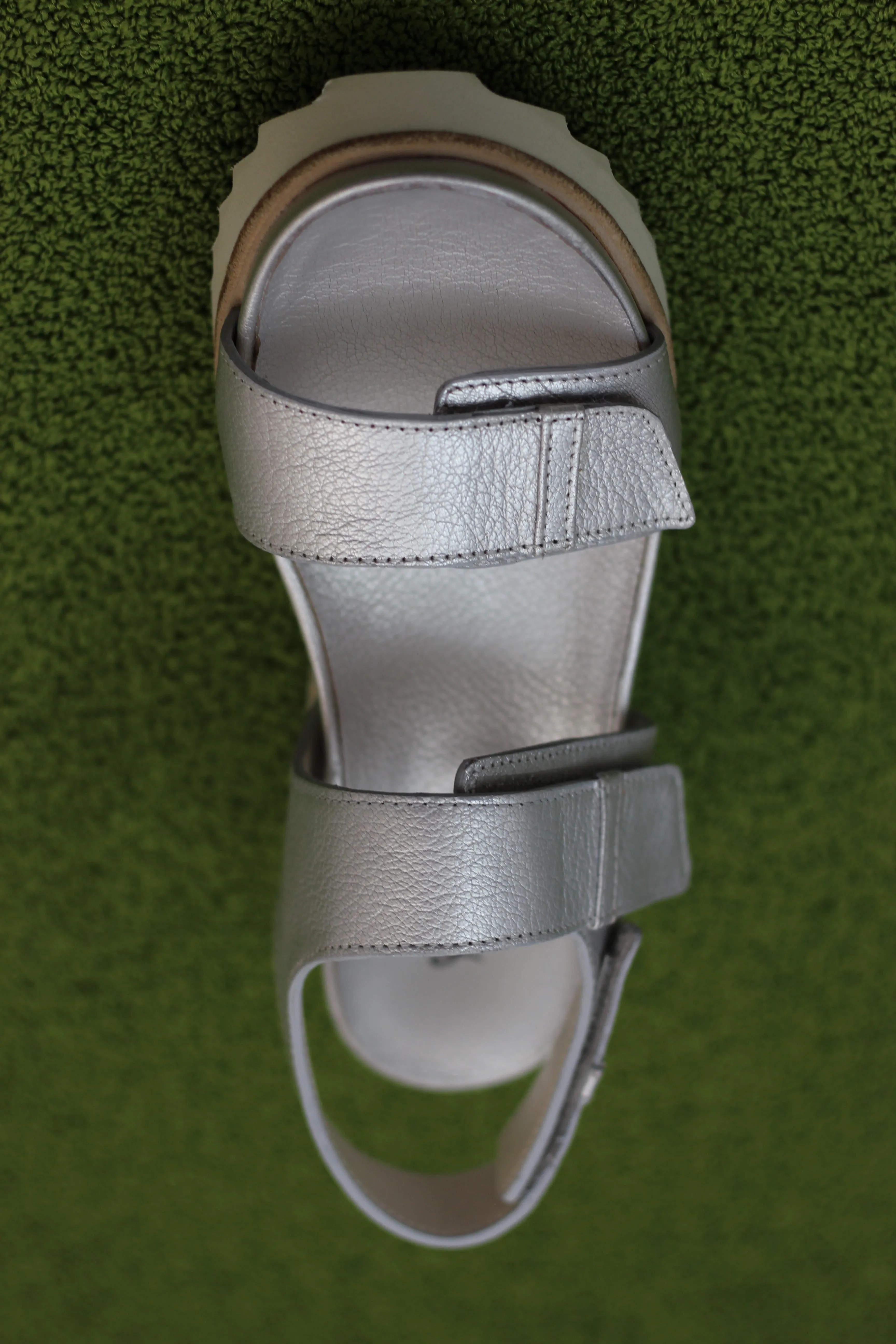 Women's Elba Velcro Sandal - Plata Metal Leather
