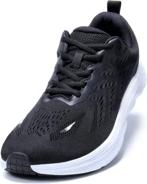 ZVC Wide Toe Box Shoes Women Wide Road Runing Shoes Lightweight Comfortable Non Slip Walking Shoes for Women Black